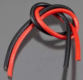 10 Gauge Super Flexible Wire – 1′ ea. Black and Red
