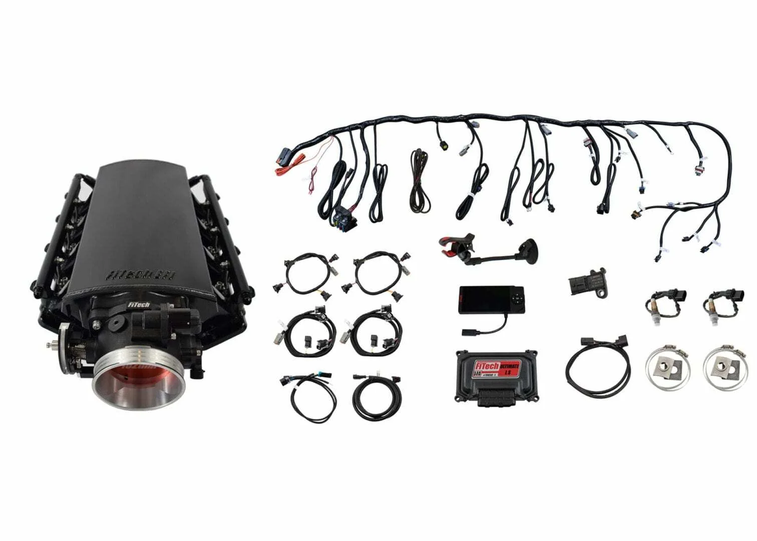 FiTech 70030 Ultimate LS 1000 HP EFI System With Short Cathedral Intake
