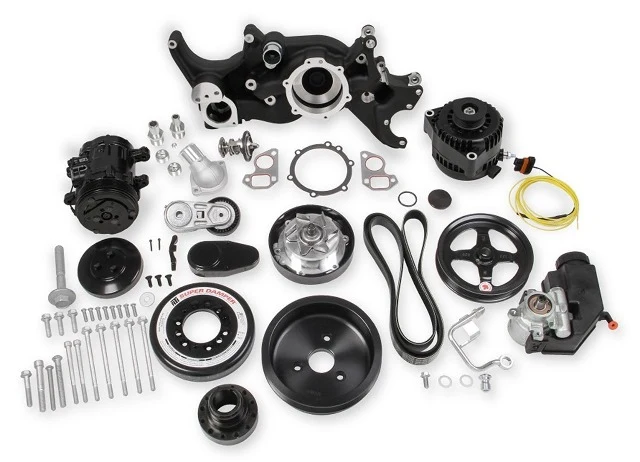 Holley 20-180BK COMP MID-MT PREM ACC SYSTEM, LS-BLACK