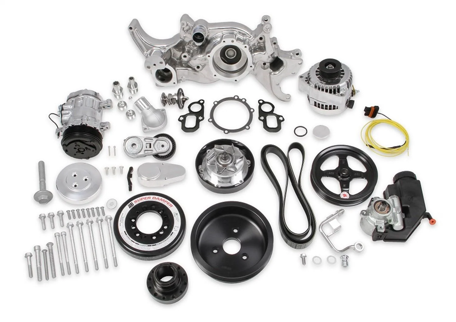 Holley 20-200P COMP MID-MT PREM ACC SYSTEM, LT-POLISHED