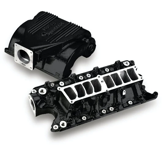 Holley 300-72BK KIT, FORD UPPER/LOWER BLACK MANIFOLD