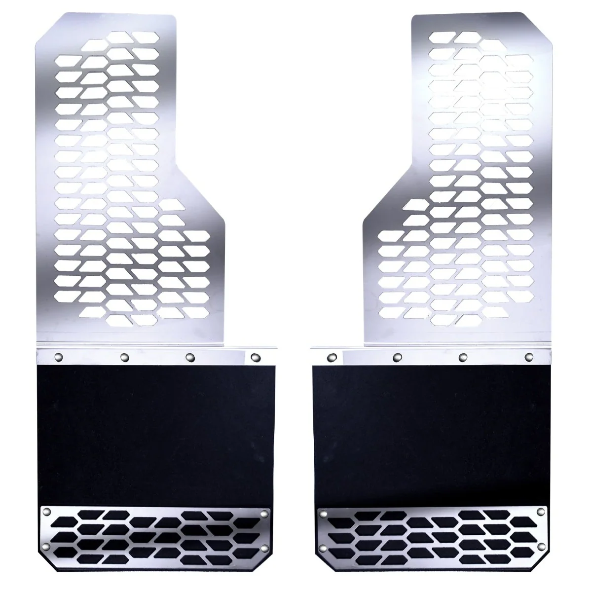 Putco 78050 Mud Skins Polished Stainless Steel (Featuring Hex Shield Pattern)